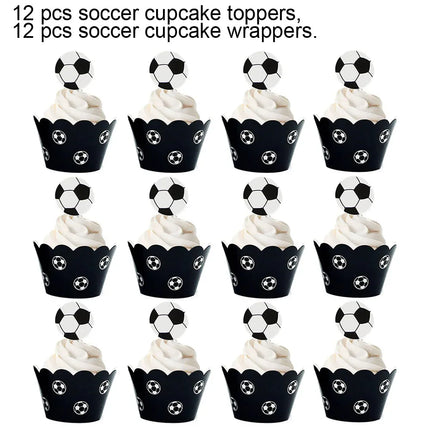 Soccer Theme Disposable Tableware Set Paper Plates Cups Napkins Tablecloth Boys Sports Football Birthday Party Decor Supplies