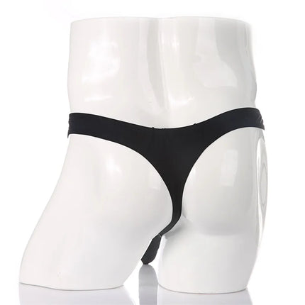 Sexy Men's Underwear Long Elephant Nose Penis Sheath Thong G String T Back Crotchless Panties Erotic Lingerie Hombre Adult 18+