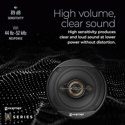 Q-PERTORS 4-way Coaxial Car Audio Speakers Maximum Power 450W 5-1/4 Inch round One Pair for Front Door Speakers