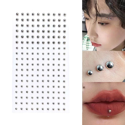 New Diamond Sticker Fake Nose Stud Self Adhesive Rhinestones Non Piercing Eye Ear Face Body Jewelry For Women Sticker Crystal