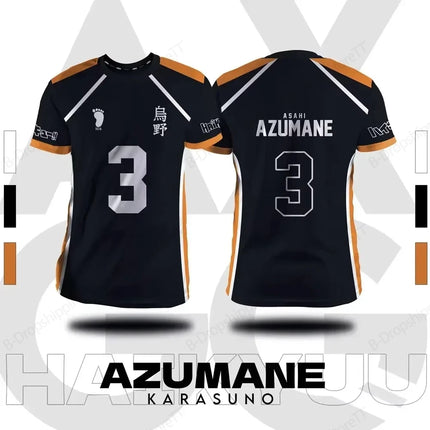 Jersey Haikyuu Fukurodani Hinata Anime 3D Print T-shirt Men Women Fashion Plus Size Short Sleeve Tops Tees Sports Tshirt Kids