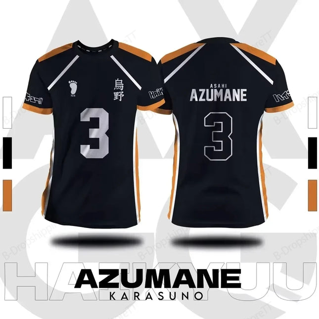 Jersey Haikyuu Fukurodani Hinata Anime 3D Print T-shirt Men Women Fashion Plus Size Short Sleeve Tops Tees Sports Tshirt Kids