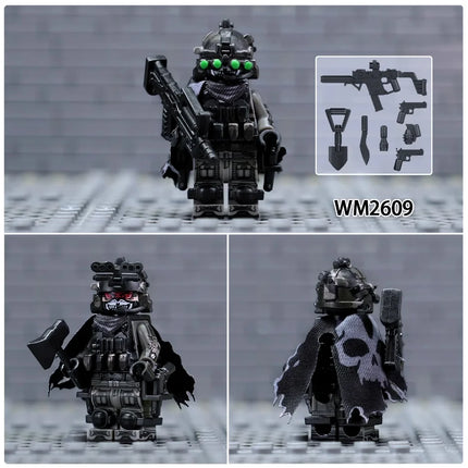 WM6147 WM6168 WM6169 Military Series SWAT Special Forces Building Block Commando Soldier City Police Cap Mini Action Figure Toys