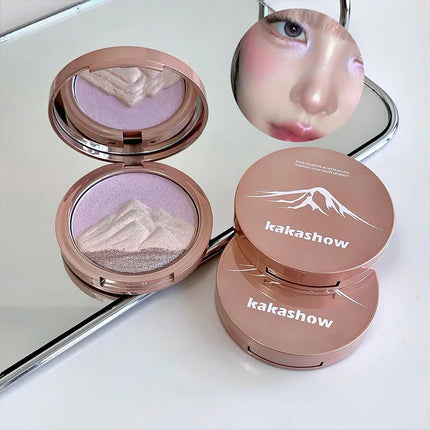Diamond flash high-gloss powder, three-dimensional luster, natural water glow, one count brightens the entire face