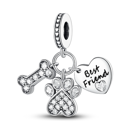 Charm Hot Sales 925 Sterling Silver Charms Beads CZ pave Round Charms Fit Original Bracelet Necklace Charms Jewelry Gift DIY