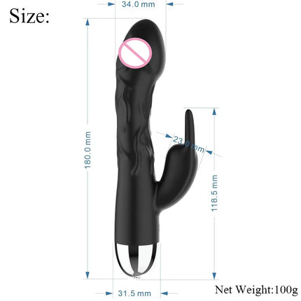 Huge Silicone Dildo Rabbit Vibrator for Women Clitoris Stimulation Massage 10 Speed G Spot Vibrator Adult Sex Toys