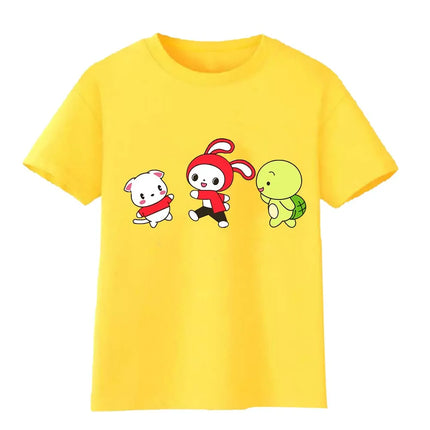 Kids Maizen JJ and Mikey T Shirt  Boys 100% Cotton Cartoon Tee Girls YouTube YouTuber Printed Top Wish Asha Children Clothes