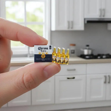 1:12 Dollhouse Mini Corona Beer Case Model 1Set Simulation Life Scene Decoration DIY Toy Accessory For Dollhouse