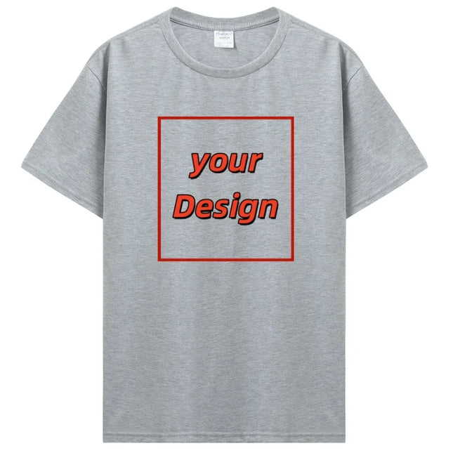 Custom T-shirt Customized Print T Shirt Men Women Personalized Tops Tees DIY Your Like Photo Or Logo Cotton T-shirt Men Clothing
