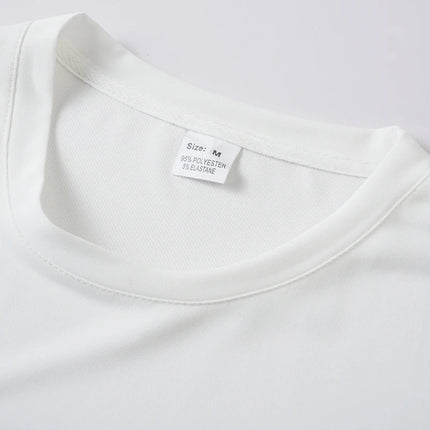 Men Embossed Letter Short Sleeve T Shirt Soft Stretch Regular Fit Versatile Daily Street Vacation Leisure Summer Casual Tops