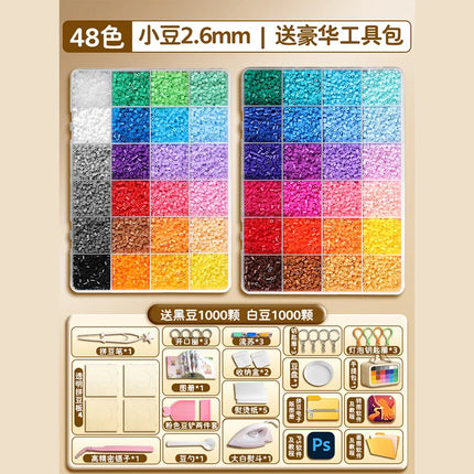 Perler Beads Complete Kit 2.6mm 240 Colors with Storage Bag Tool Set Iron Pegboard Tweezers for Kids Adults DIY Pixel Art Crafts