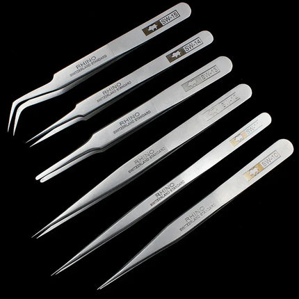 Durable RHINO RH Japanese Tweezers Sharp Hard High Precision for Small Objects Watch Phone Repair