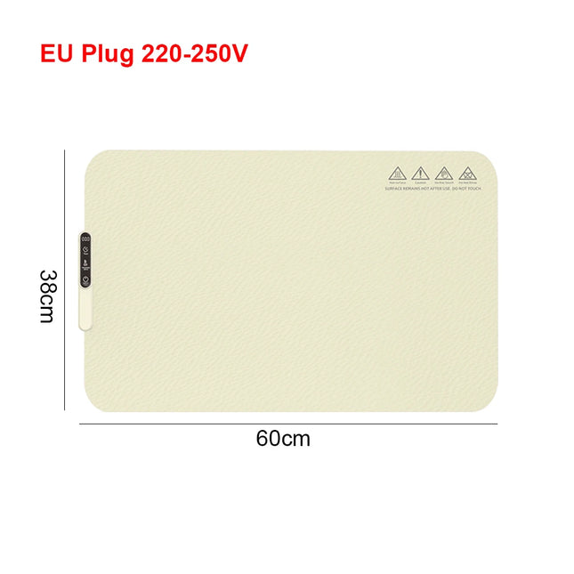 Electric Warming Plate Fast Heating Food Warmer Tray Portable Food Heater Foldable Silicone Dining Table Food Coffee Warming Mat