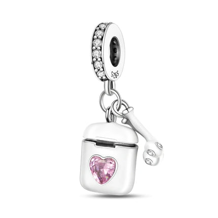 Charm Hot Sales 925 Sterling Silver Charms Beads CZ pave Round Charms Fit Original Bracelet Necklace Charms Jewelry Gift DIY