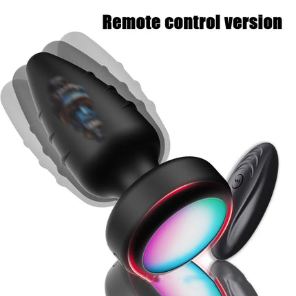 360°Rotation Vibrating Butt Plug Sex Toy Remote Control LED Light Anal Plug G Spot Prostate Massager Vibrator Dildo Adlut Supply