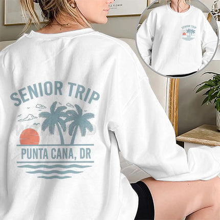 Senior Trip 2026 Sweatshirt Men Women Clothing Unisex Classic Casual Crewneck Top Senior Trip 2026 Fashion Casual Hooded Shirt