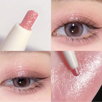 Glitter Pink Lying Silkworm Pen Color Natural Brightening Matte Eye Shadow Pencil Shimmer Glue Eyeliner Waterproof Korean Makeup