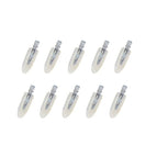 10pcs white glitter