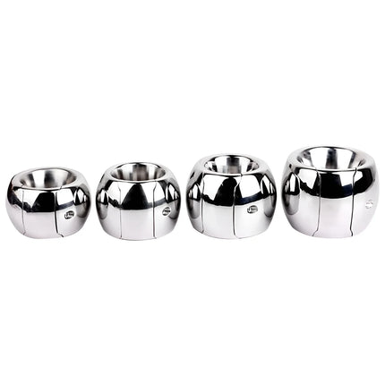 FRRK Weight Scrotal Ring Stainless Steel Ball Stretcher Metal Lock Ring Male Bondage Adult Intimate Personal Restraint Wear Toy