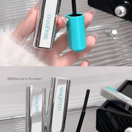 SHAQINUO Curly Black Sun Flower Mascara + Makeup Remover Set All Day Long-Wearing Lash-Lengthening Thick Volume Eyelashes