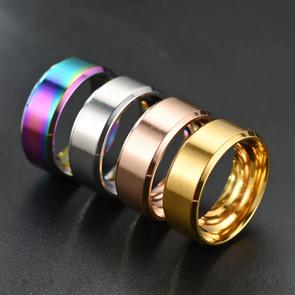 Classic Matte Finish Stainless Steel Ring Unisex Adjustable Band Jewelry Accessory for Men And Women Size 6 to 13