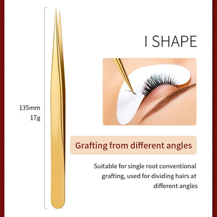 6PCS False Eyelash Tweezers Set For Fake Fan Lashes Extensions Planting Eyebrow Clip Eyelashes Tongs Makeup Nail Tools Kit