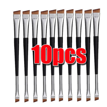 1/10pcs Double Head Blade Eyeliner Eyebrow Brush Portable Soft Flat Fine Eye Liner Brow Contour Makeup Brushes Make Up Tools Set