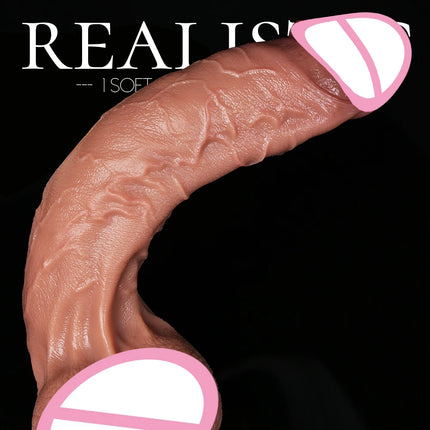 3 Colors Penis Super Realistic Veins Soft Dildo Male Silicone Genitals Vaginal Masturbation Suction Cup Dick Woman Anal Sex Toy