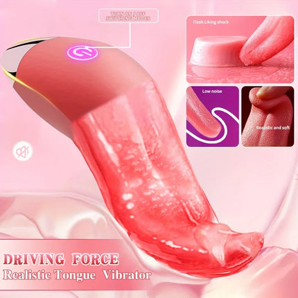 Clitoral Nipple Licking Vibrator Vaginal Anal Orgasm Stimulator with 10 Vibration Modes Adult Sex Toys for Couples Pleasure Game