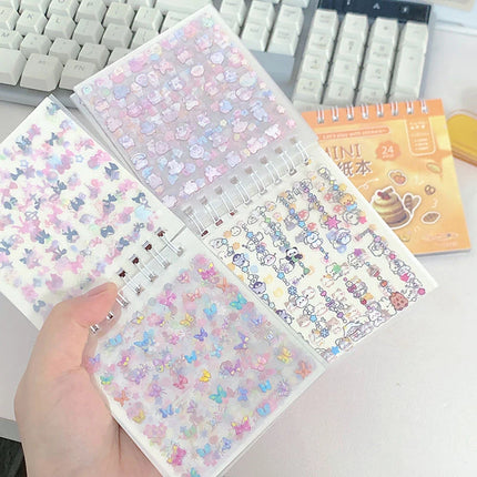 Cartoon Mini Sticker Book Tiny Pet Food Stickers Book Children Girls Nail Sticker Decor DIY Notebook Scrapbook Planner Decals