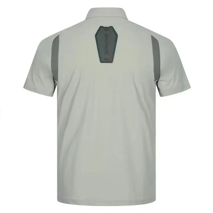 AMAZINGCRE Summer Top Quality Men's Golf Top Breathable Quick-Drying Perspiration Sports Short-Sleeved Polo Shirts