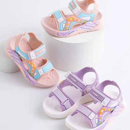 One Pairs of Summer Kids' Sandals Unisex Soft Bottom Casual Beach Shoes for Primary School Students