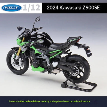 Welly 1:12 2024 Kawasaki Z900 SE Simulated Alloy Diecast Heavy Duty Motorcycle Model For Collection Decoration Gift Hobbyists