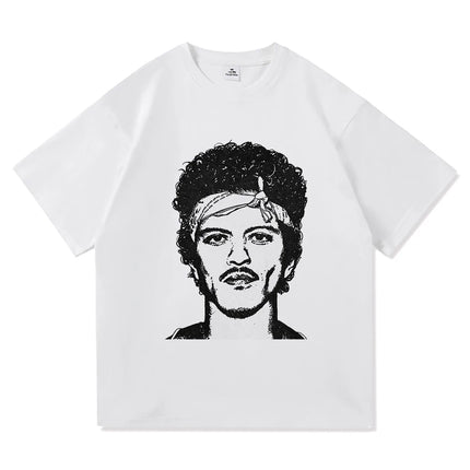 Bruno Mars The Romantic Tee Shirt 2026 New Album Retro Men/women Clothing Harajuku High Quality Tops Cotton TShirts Vintage