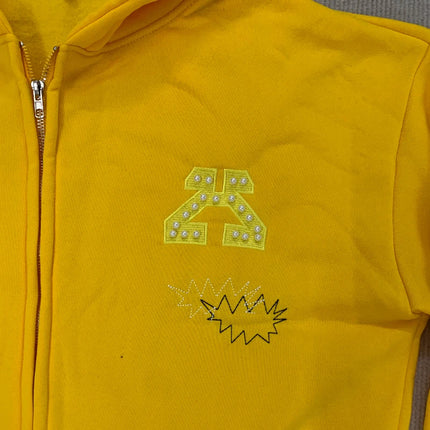 Autumn Winter Casual High Street Hip Hop Hoodies Europe America Personality Rhinestone Embroidery Long Sleeve Zipper Sweatshirt