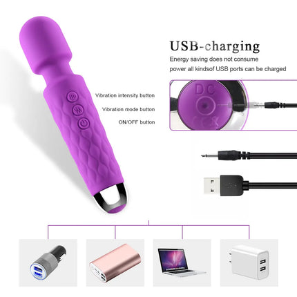 Wireless Dildos AV Vibrator Magic Wand for Women Clitoris Stimulator G Spot Massager Vibrator Female Masturbator Adult Sex Toys