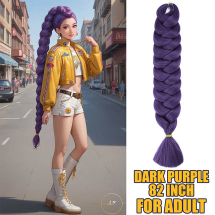 82 Inch XP Crochet Jumbo Braiding Hair Long Kanekalon Synthetic Braids Crochet Hair Extensions Pre Stretched  For Black Women