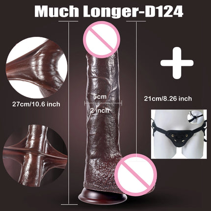 Realistic Sliding Foreskin Dildo for Women Testicles Penis Sexy Adult Strapon Dildos Masturbator Big Dick Anal Plug 18+ Sex Toys