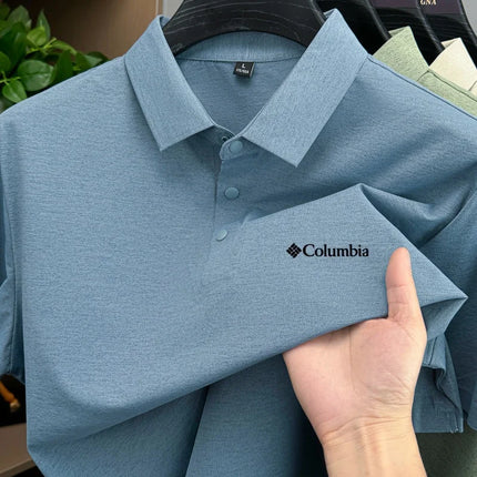 2026 New Columbia Style  Men's  Polo Shirt Quick Dry Breathable  business Short Sleeve Summer Casual Sports Wear Golf T-Shirt 