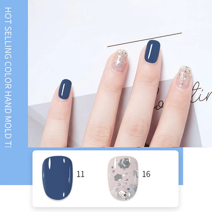 16 Colors Water-Based Nail Polish Set 10ml Nude Red Pink Peel-Off Air-Dry Nail Art Polish Kit Manicure No Need Lamp