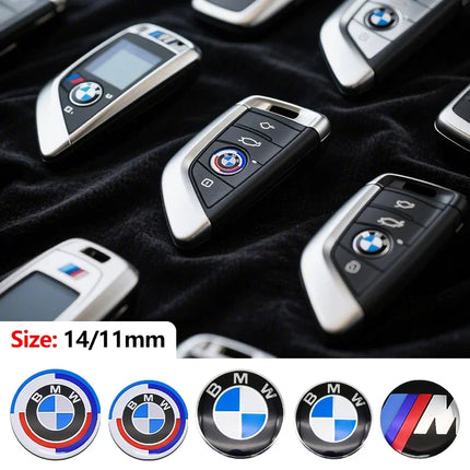 11mm 14mm Car Remote Key Fob Emblem For BMW E46 E90 F10 Sticker Logo Replacement F30 G20 X1 X3 X5 M Performance 50th Anniversary