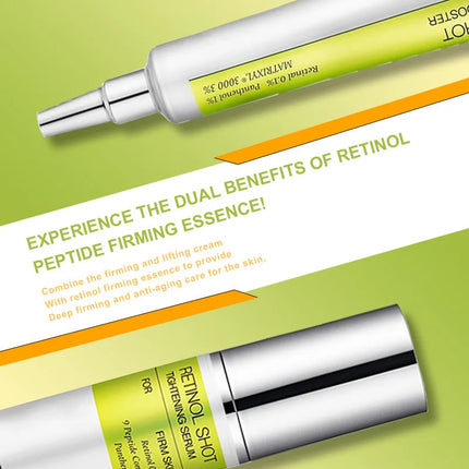Korean Retinol Shot Tightening Facial Serum & Moisturizing Booster Eyes Cream, Facial Skin Firming Lifting,Reduce Fine Line