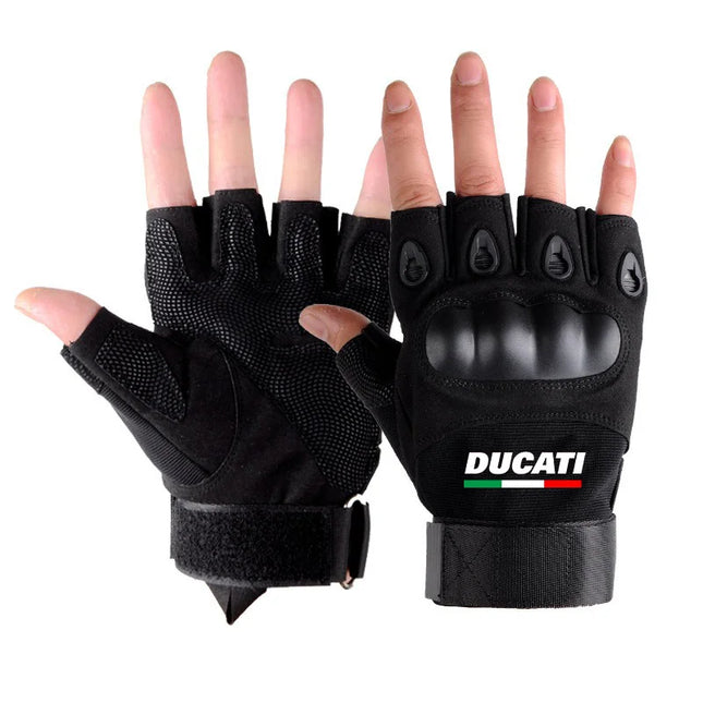 Men's Tactical Fingerless Gloves Anti-Slip Protective Riding Gloves For Ducati Scrambler Multistrada 950 1100 1260 Sport Monster