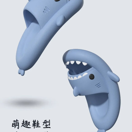 Eyriphy New Design Women Shark Slippers Men Cute Flat Sandals Fashion Cozy Casual Beach Sandals Lovers Home Lovely Bathroom Shoe