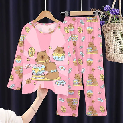2026 Autumn Children Pajama Sets Cartoon Hunter Sleepwear for Kids 2-14years Teen Pijamas Boys Girls Loungewear Baby Clothes