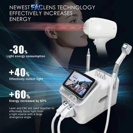 Soprano 2 in1 Diode Laser Machine 4000W 755nm 808nm 1064nm Hair Removal Tattoo Removal Ice Cooling System Professional Device