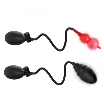 preferredInflatable Anal Plug Unisex Butt Plug with Hand Pump 3 Beads 6 Beads Soft Silicone for Couples Adult Play Bedroom