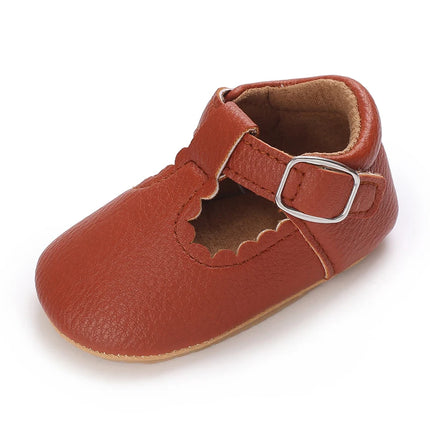 Breathable Newborn Baby Shoes Baby Boy Girl Shoes Girl Classic Bowknot Rubber Sole Anti-slip PU  Toddler Shoes First Walker