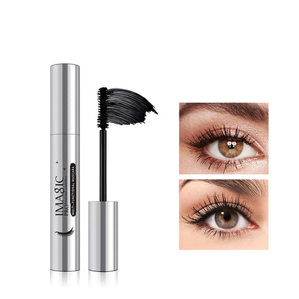 IMAGIC Black Mascara 4D Silk Fiber Waterproof Long Lasting Extension Volume Thick Effet Lengthens Eyelashes Eye Makeup Cosmetics