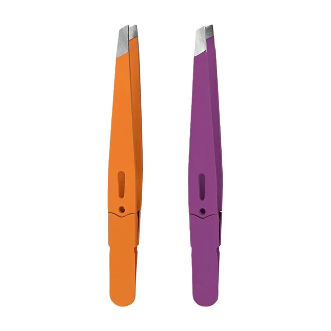 High-Quality Eyebrow Tweezer Colorful Hair Beauty Fine Hairs Puller Stainless Steel Slanted Eye Brow Clips Removal Makeup Tools
